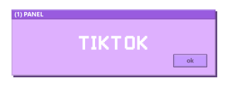 TikTok Panel from Cute Retro Windows Panels Theme.